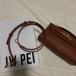 JW PEI Cognac Mini Crossbody with Gold Hardware